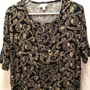 BNWT Small Lularoe Irma slinky black top